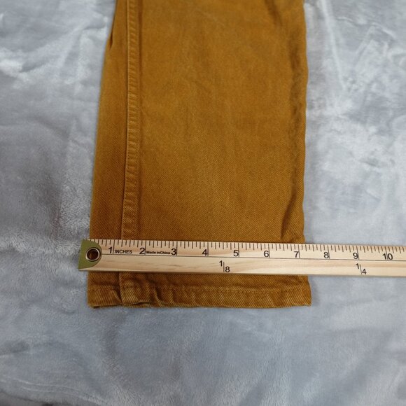 Vintage Levis 560 Relaxed Tapered Fit Jeans Mens 36x32 (Fits 34x31) Mustard Tan - Picture 9 of 11